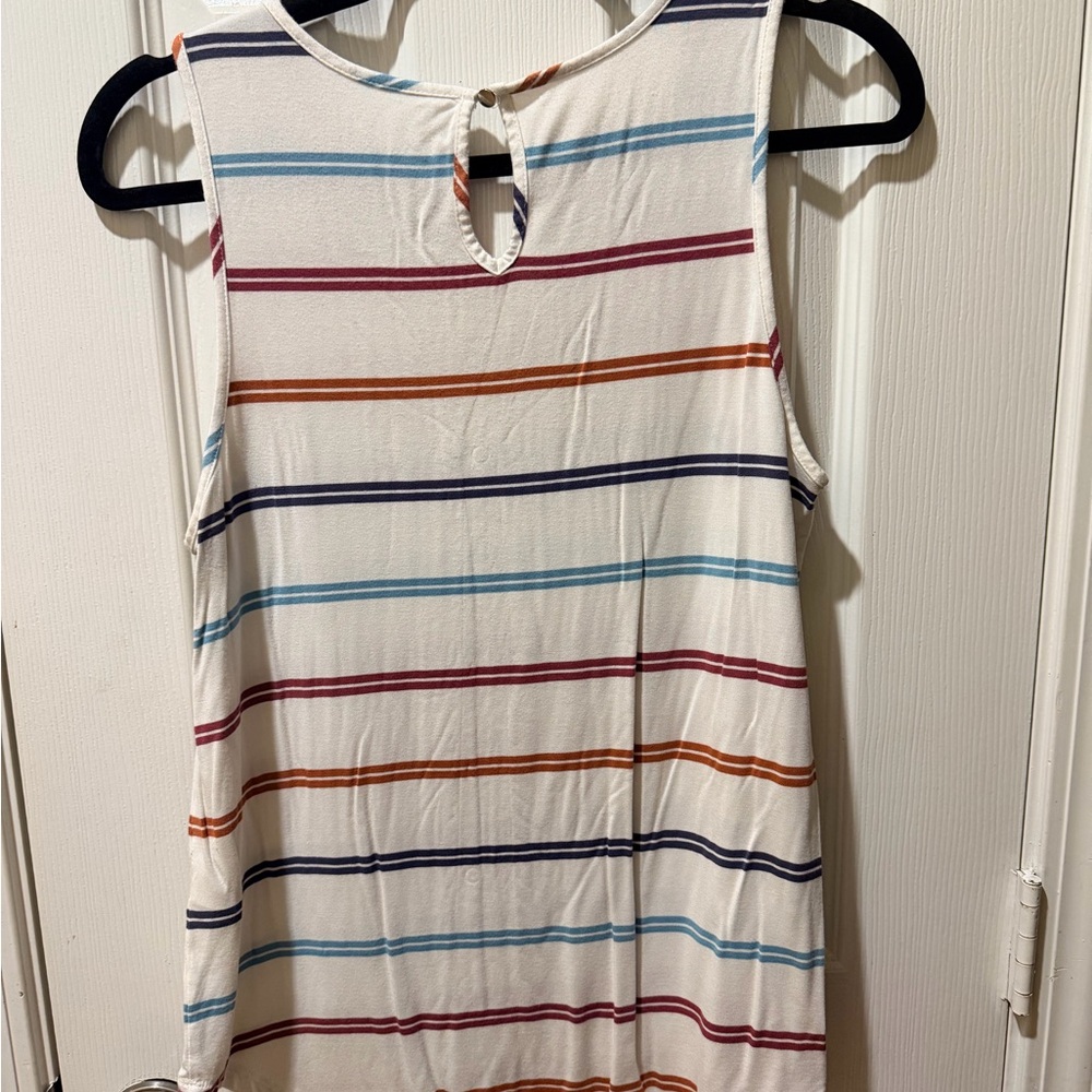 Market & Spruce Nautical Stripe Tank Top in Cream - Picture 2 of 2